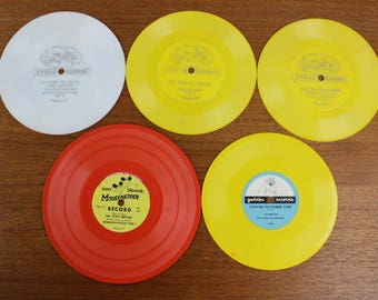 Set of Three Vintage Children's Records Golden Records