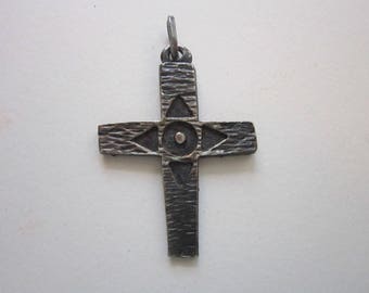 vintage CROSS pendant - crucifix pendant charm