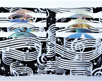 CD Storage, DVD Holder, Car Cd Dvd Case, Video Game Holder, Blu Ray, Disc Book made with Music Fabric, Best Selling Item, Hold's 12 Disc's