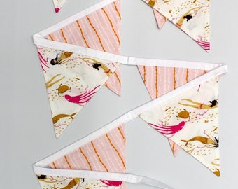 Fabric Bunting/Banner/Flags, Mermaids by Heather Ross
