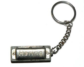 Vintage Hering Miniature Harmonica Keychain Working Harmonica