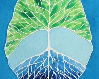 Root and Branch Brain 22 - original watercolor painting