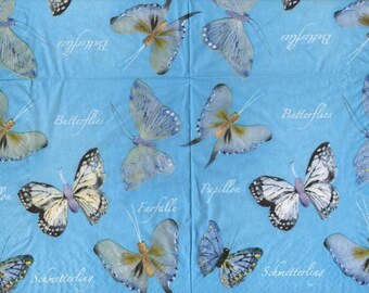 3155 - 3 towels in entire paper various butterflies