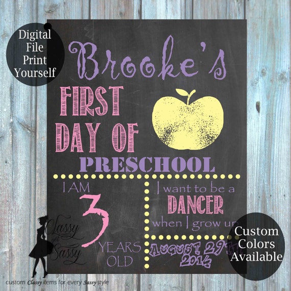 First Day Of School Chalkboard Sign 167