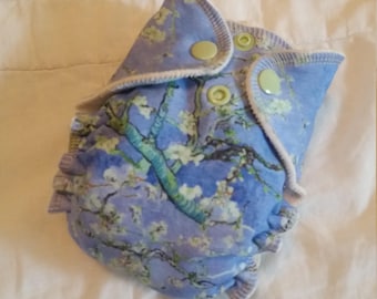 Almond Blossoms OBV Newborn Fitted Diaper