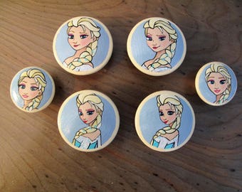 Hand Painted Princess Elsa Dresser knobs