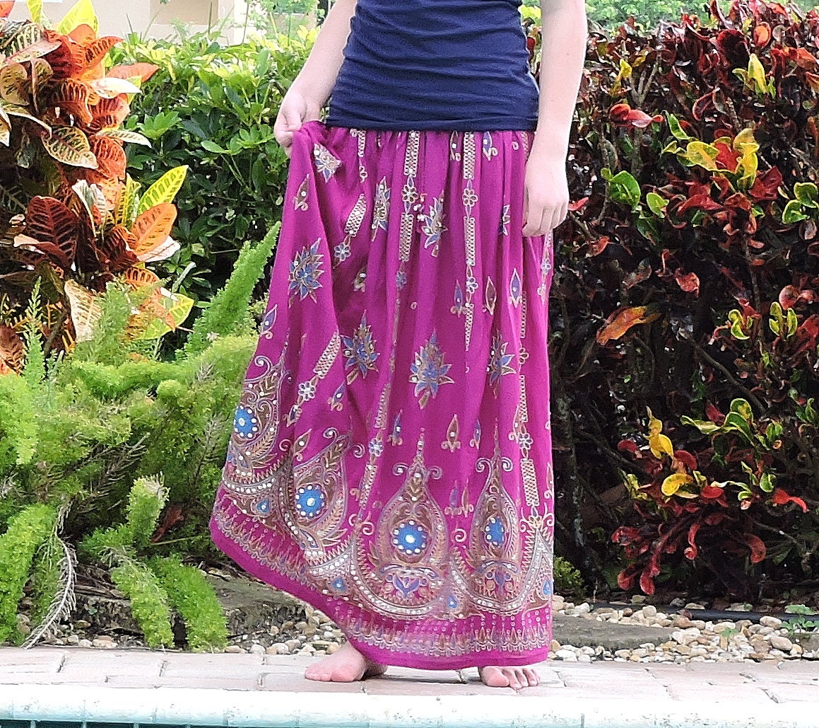 Purple Gypsy Skirt Maxi Skirt Long Indian Skirt Bohemian