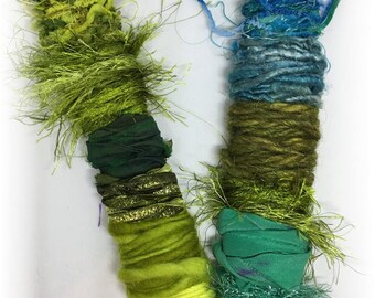 Fiber Wands ..Embellishment Samplers of Color and Texture!