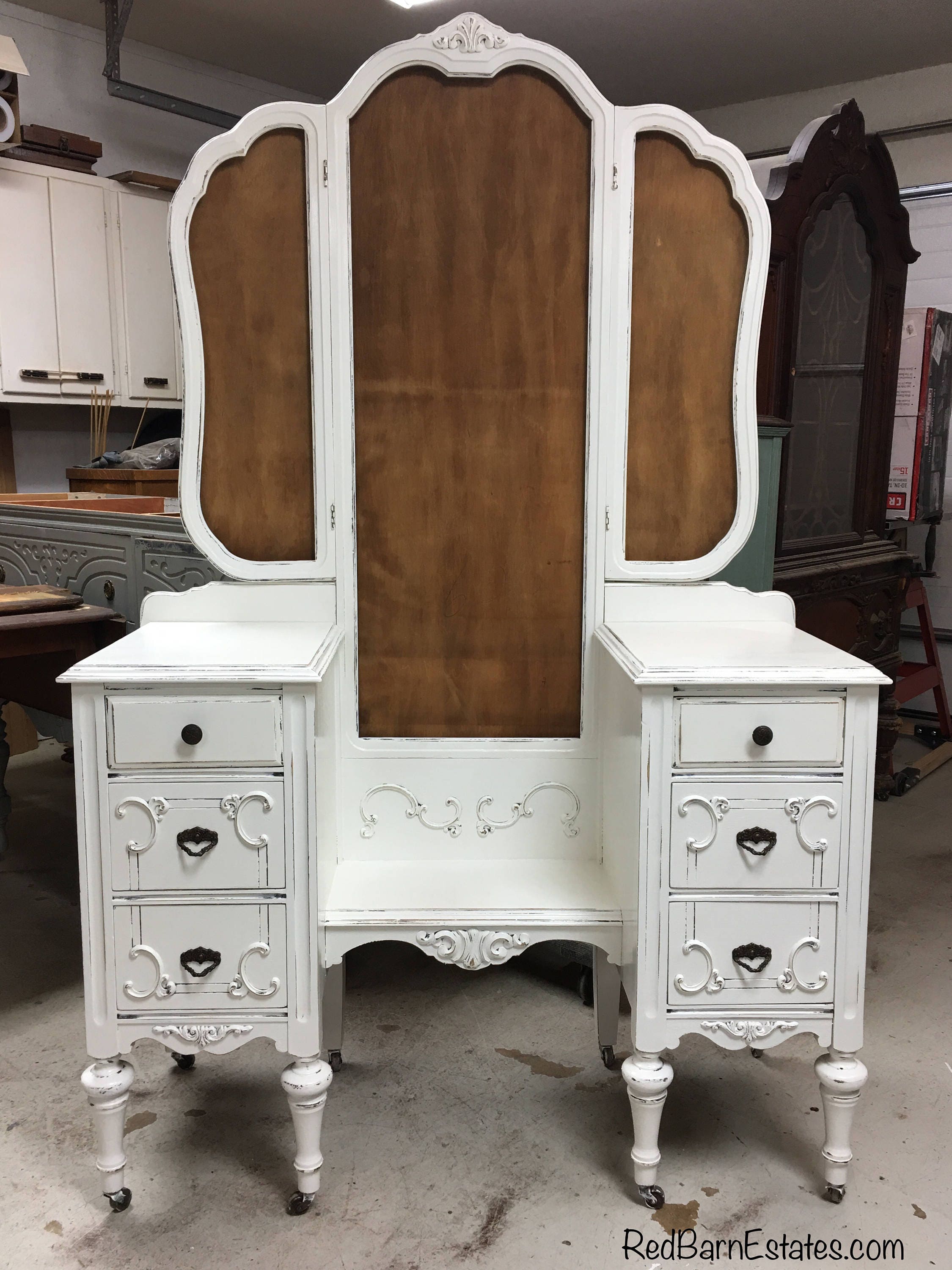 ANTIQUE MAKEUP VANITY 1920 S Sligh Brand In Stock Ready To Paint   Il Fullxfull.1369333278 31v6 