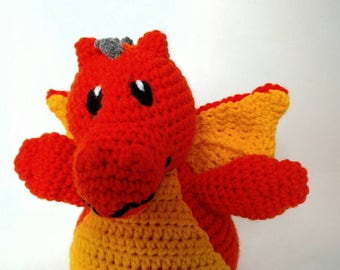 orange dragon stuffed animal