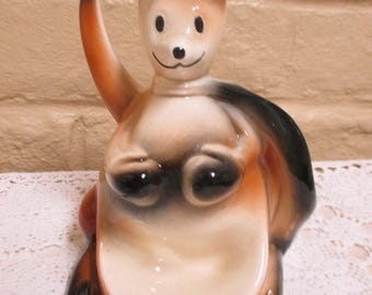 Vintage Kangaroo Caddy / Planter - Boxing Kangaroo - Ceramic Kangaroo Caddy