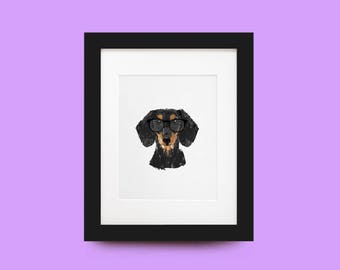 Dachshund Portrait Print