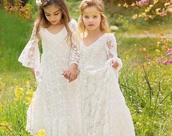 flower girl dress ivory flower girl dress girls lace dress
