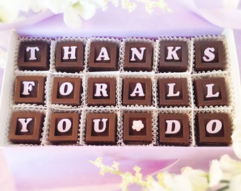 Thanks For All You Do Chocolates - Appreciation Message - Teachers gift - Administrative Professionals' Day Gift