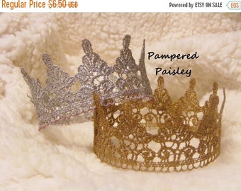 Birthday sale Lace crown, puppy crown, dog crown, pet apparel, dog clothing, dog hat, silver dog crown, gold dog crown, cat crown