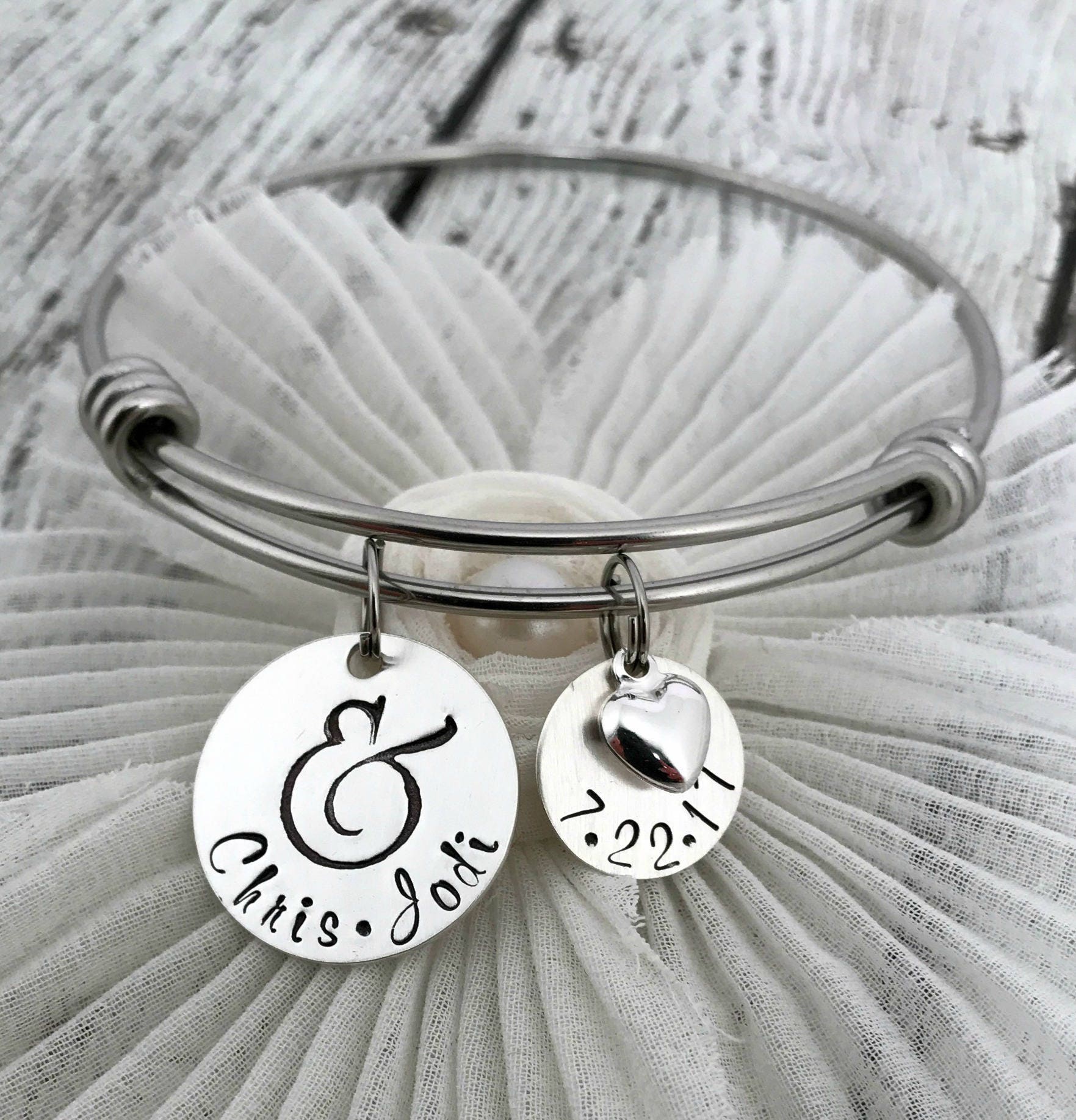 Wedding Date Bracelet Personalized Bridal Shower Gift Gift