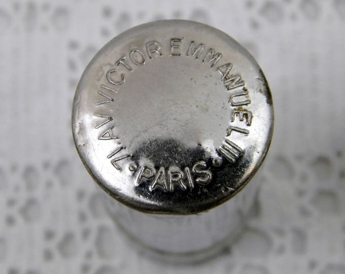 Small Vintage Round Tabular Metal Medication Tin with the Inscription Lancosme Algocratine Paris, Apothecary Pharmacy Decor, French Pill Box