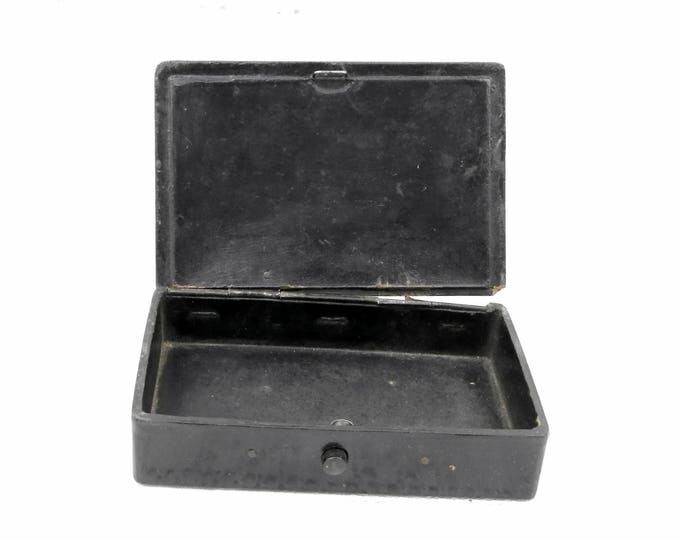 Antique Napoleon III / 3 Black Lacquer and Gold Gilt Carton Bouilli / Papier Mache Playing Card Box Signed by Artist Featuring a Pheasant