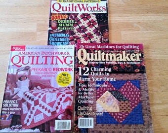 3x 2004 Quilting magazines - quilting pattern magazines - patchwork/classic/applique/Christmas quilts - quilting designs/ideas