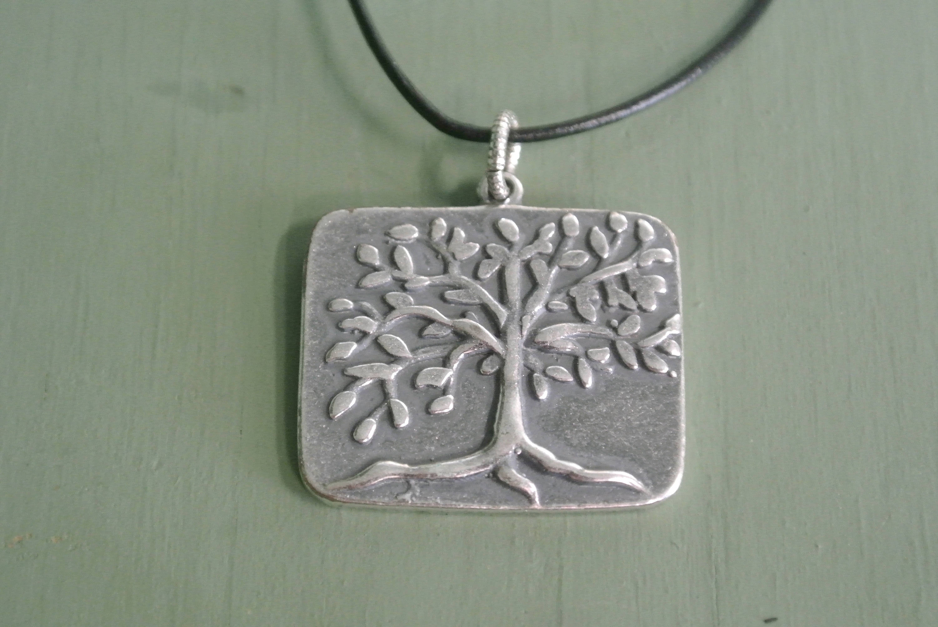 Tree Life Quote Necklace Leather Mother Daughter Gift Quote "I