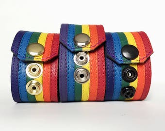 Gay pride, lgbt, gay pride bracelet, rainbow bracelets, lesbian, LGBTQ, gay pride leather bracelet, rainbow leather cuff, gay, rainbow cuffs