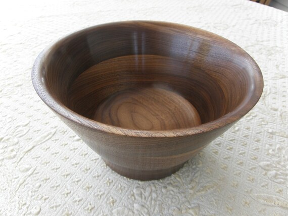 Handmade black walnut bowl 17-3-120