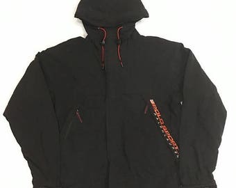 90s Polo Windbreaker Black Jacket Polo Sport Ralph Lauren Hoodie Sweater Polo Fleece Jacket Size M #J250