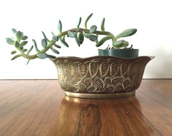 Etched Brass Planter