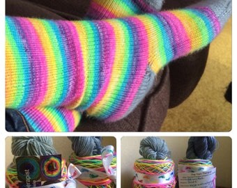 Ready to Ship - Self Striping Sock Yarn Unicorn hole