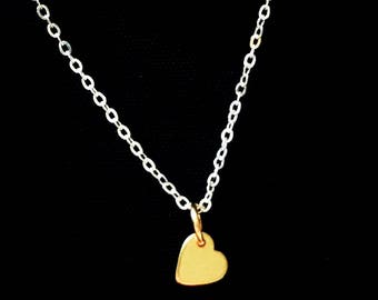Dainty Heart Necklace 14K gold filled necklace with Little