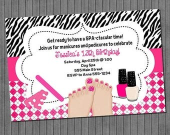 Pedicure invitation | Etsy