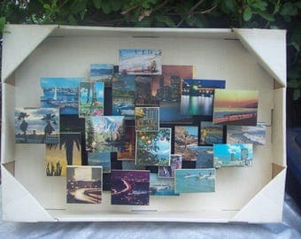 Circa 1960's "FOTOMOD" 3-D Modular MULTI - PHOTO Collage Image Sculptural Wall Hanging - California Scenic