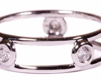 100% Authentic Tiffany and Co Elsa Peretti Pure Platinum & Diamond Eternity Band