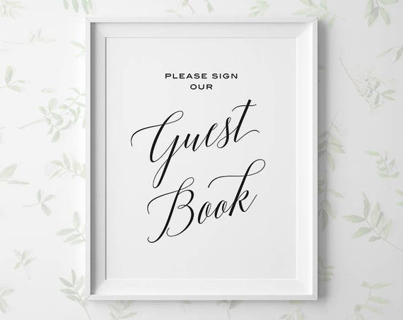 PRINTABLE Wedding Signs Modern Wedding Please Sign Our Guest