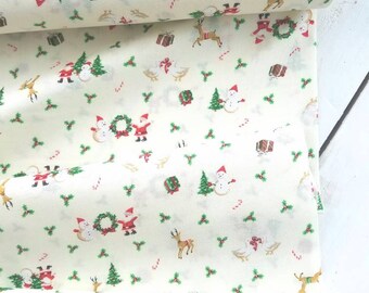 Under the Christmas Tree - Santa(Off White Background) - Lecien - Japan, Inc
