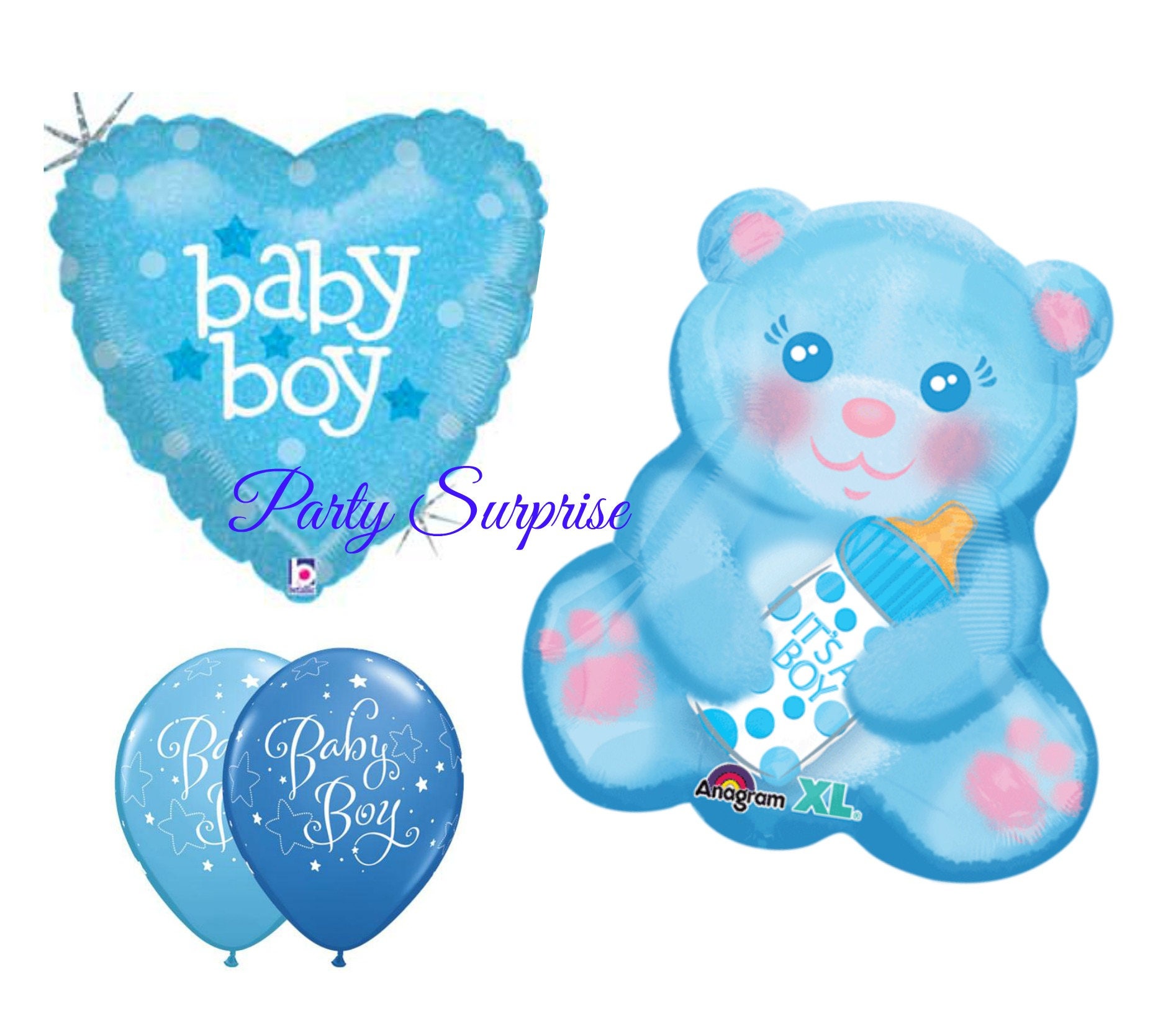 Baby Boy Teddy Bear balloons Boy Baby Shower Its a Boy New