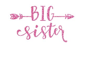 Big sister iron on | Etsy
