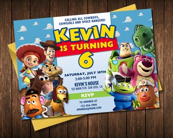 Toy Story Invitation, Toy Story Birthday, Toy Story Invite, Toy Story Party, Toy Story Printables, Toy Story Instant Download