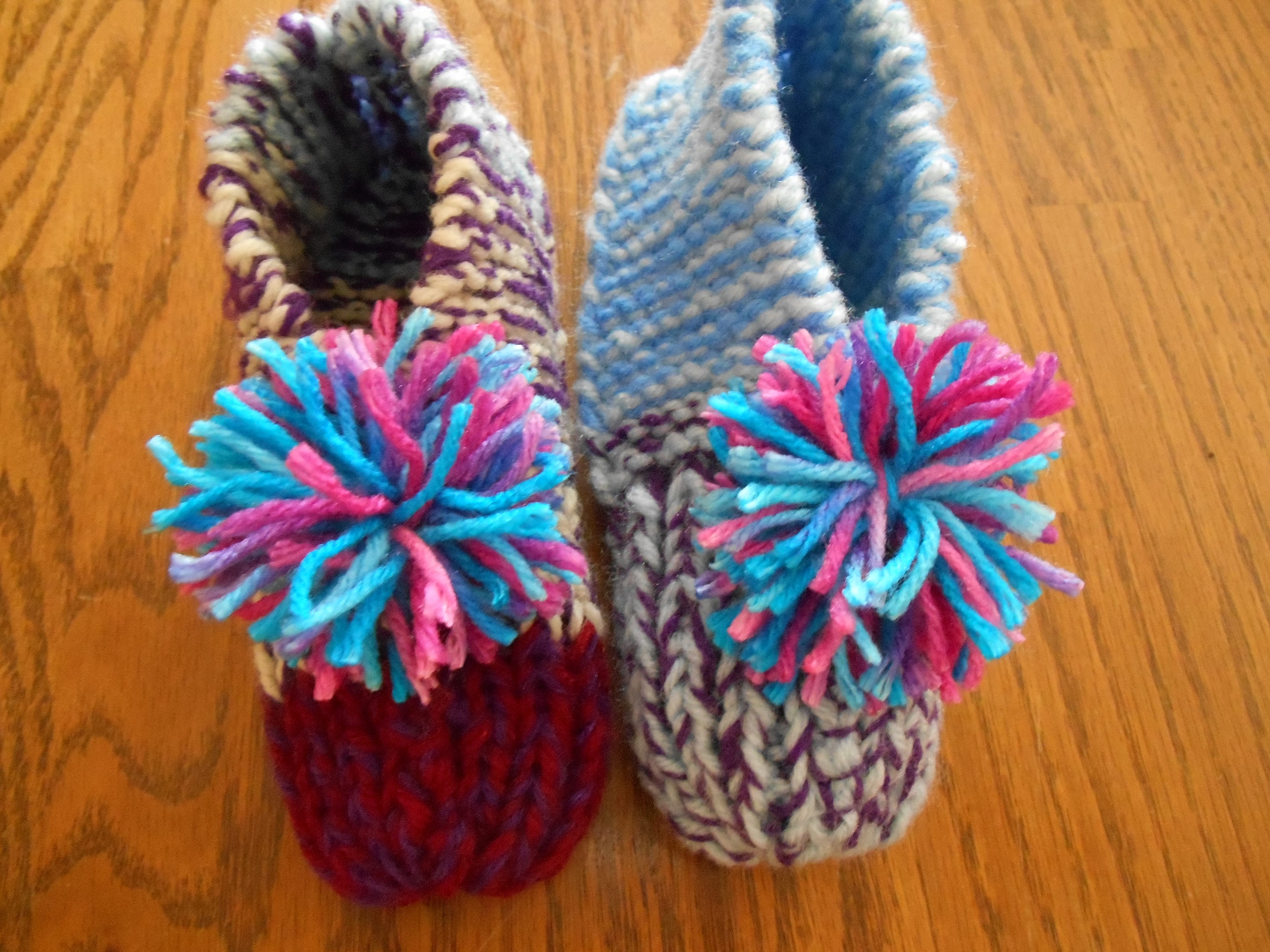Scrap Slippers KNIT BY GRANDMA Knit with Love Adult Size