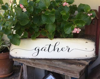 Gather Pallet Wood Sign