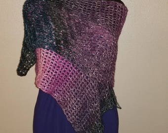 Galaxy shawl with metallic accents