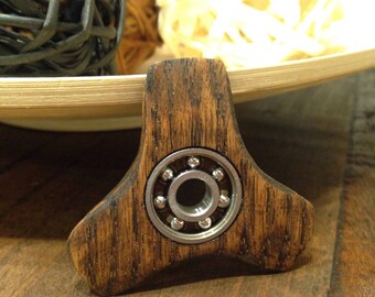 Solid oak wood fidget spinner