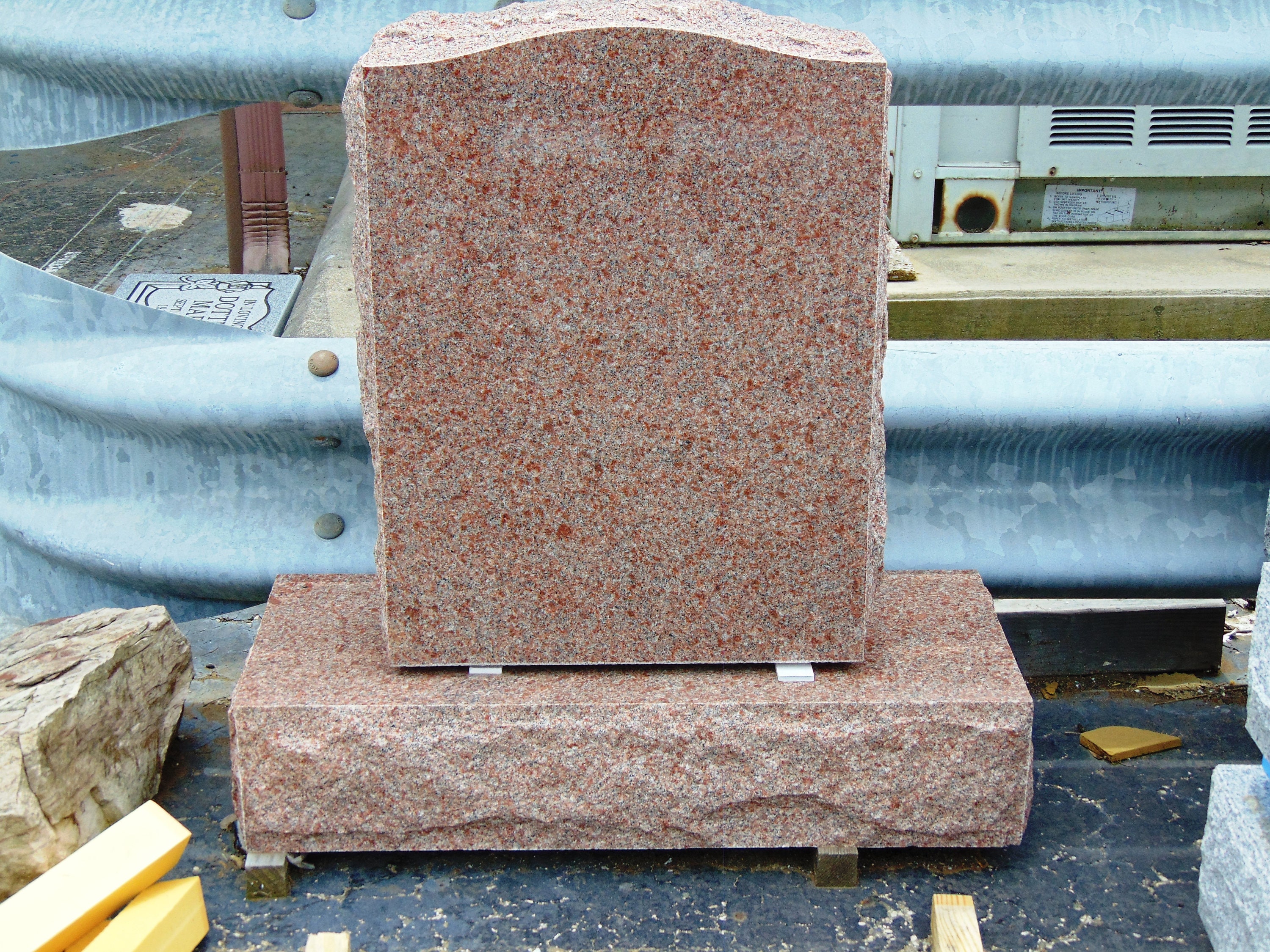 Cemetery Headstone morning rose granite 18 x 6 x 24