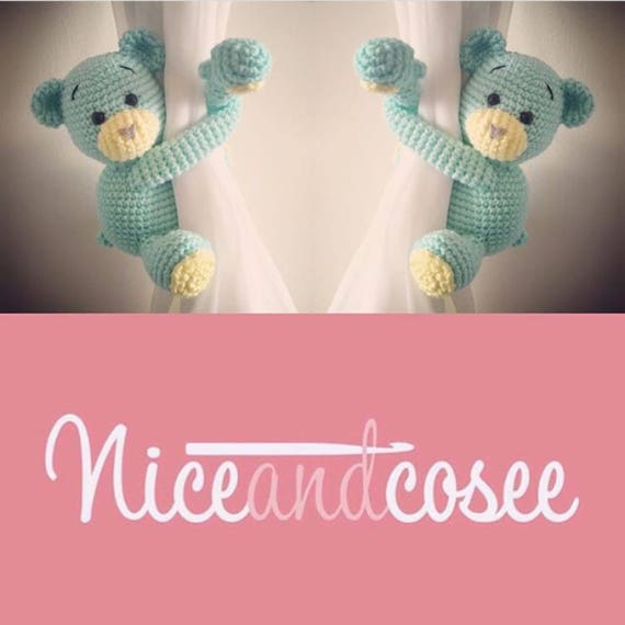 Curtain Tie Back Teddy Bear Crochet Pattern Left Or Right Side
