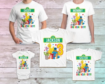 Sesame Street Birthday Shirt, Sesame Street Family Birthday Tshirt, Matching Shirts, Sesame Street Mommy Birthday Party, Daddy birthday tee