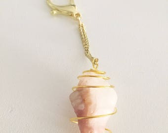 Pink Tourmaline Keychain