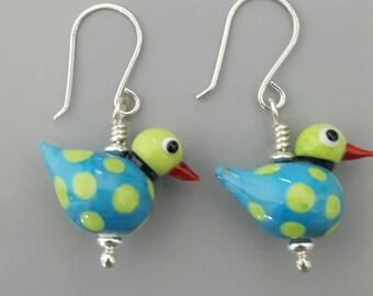 Little Handmade Bird Earrings