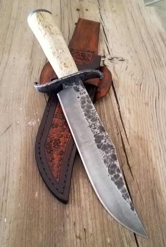 Rustic Custom Handmade Knife Forged Bowie Perfect Groomsmen 9237