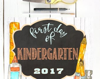 first day of school sign, 1st day of school sign, back to school, photo prop, chalkboard sign, back to school chalkboard, kindergarten