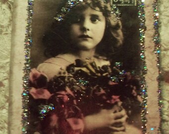 Vintage French Bonne Annee Hologram Glitter Password Journal 5 1/2 x 4